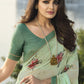 Contemporary Georgette Green Print Saree