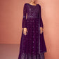 Salwar Suit Georgette Purple Embroidered Salwar Kameez