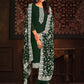 Designer Salwar Suit Georgette Green Embroidered Salwar Kameez