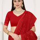 Classic Georgette Red Embroidered Saree