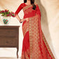 Trendy Saree Georgette Red Embroidered Saree