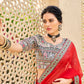 Classic Georgette Red Embroidered Saree