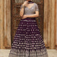 Salwar Suit Georgette Purple Embroidered Salwar Kameez