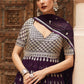 Salwar Suit Georgette Purple Embroidered Salwar Kameez