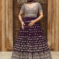 Salwar Suit Georgette Purple Embroidered Salwar Kameez