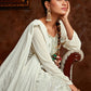 Salwar Suit Georgette White Embroidered Salwar Kameez