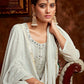 Salwar Suit Georgette White Embroidered Salwar Kameez