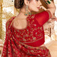 Traditional Saree Georgette Maroon Embroidered Saree