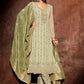 Trendy Suit Georgette Green Embroidered Salwar Kameez