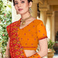Trendy Saree Georgette Orange Embroidered Saree