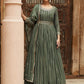 Salwar Suit Georgette Green Embroidered Salwar Kameez