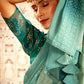 Classic Georgette Turquoise Stone Saree
