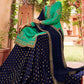 Lehenga Choli Georgette Satin Blue Turquoise Diamond Lehenga Choli