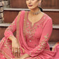 Palazzo Salwar Suit Georgette Satin Peach Diamond Salwar Kameez