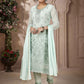 Salwar Suit Georgette Sea Green Embroidered Salwar Kameez