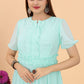 Gown Georgette Sea Green Plain Gown