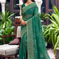 Trendy Saree Georgette Sea Green Patch Border Saree