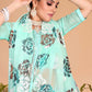 Contemporary Georgette Aqua Blue Embroidered Saree