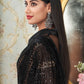 Classic Georgette Black Sequins Saree