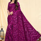Designer Georgette Purple Sequins Saree