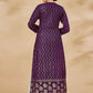Salwar Suit Georgette Purple Sequins Salwar Kameez