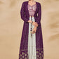 Salwar Suit Georgette Purple Sequins Salwar Kameez