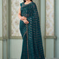 Trendy Saree Georgette Teal Sequins Saree
