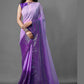 Shaded Saree Georgette Purple Sequins Saree