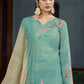 Straight Salwar Suit Georgette Turquoise Digital Print Salwar Kameez
