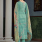 Straight Salwar Suit Georgette Turquoise Digital Print Salwar Kameez