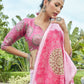 Trendy Saree Georgette Pink Swarovski Saree