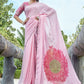 Trendy Saree Georgette Pink Swarovski Saree