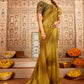 Classic Georgette Green Stone Saree