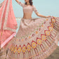 Lehenga Choli Georgette Pink Dori Work Lehenga Choli