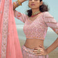 A Line Lehenga Georgette Pink Dori Work Lehenga Choli