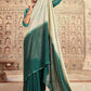 Classic Georgette Teal Embroidered Saree