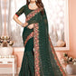 Trendy Saree Georgette Green Embroidered Saree