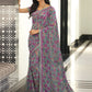 Trendy Saree Georgette Grey Lace Saree