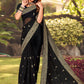 Trendy Saree Georgette Black Embroidered Saree
