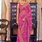 Trendy Saree Georgette Pink Patch Border Saree