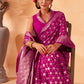 Classic Georgette Violet Weaving Saree