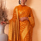 Trendy Saree Georgette Orange Weaving Saree