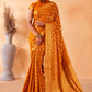 Trendy Saree Georgette Orange Weaving Saree