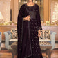 Salwar Suit Georgette Wine Embroidered Salwar Kameez