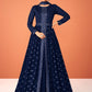 Salwar Suit Georgette Blue Aari Work Salwar Kameez