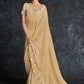 Classic Georgette Beige Embroidered Saree