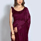 Classic Georgette Wine Sequins Saree