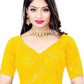 Blouse Georgette Yellow Embroidered Blouse