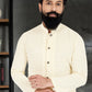 Kurta Pyjama Georgette Yellow Embroidered Mens