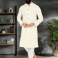 Kurta Pyjama Georgette Yellow Embroidered Mens